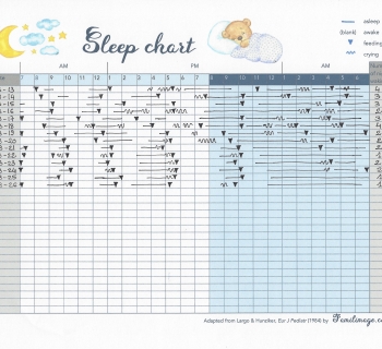 Free printable: Sleep chart